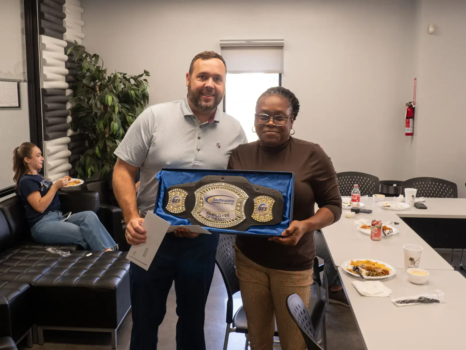 Employee of the Month award presented at SES