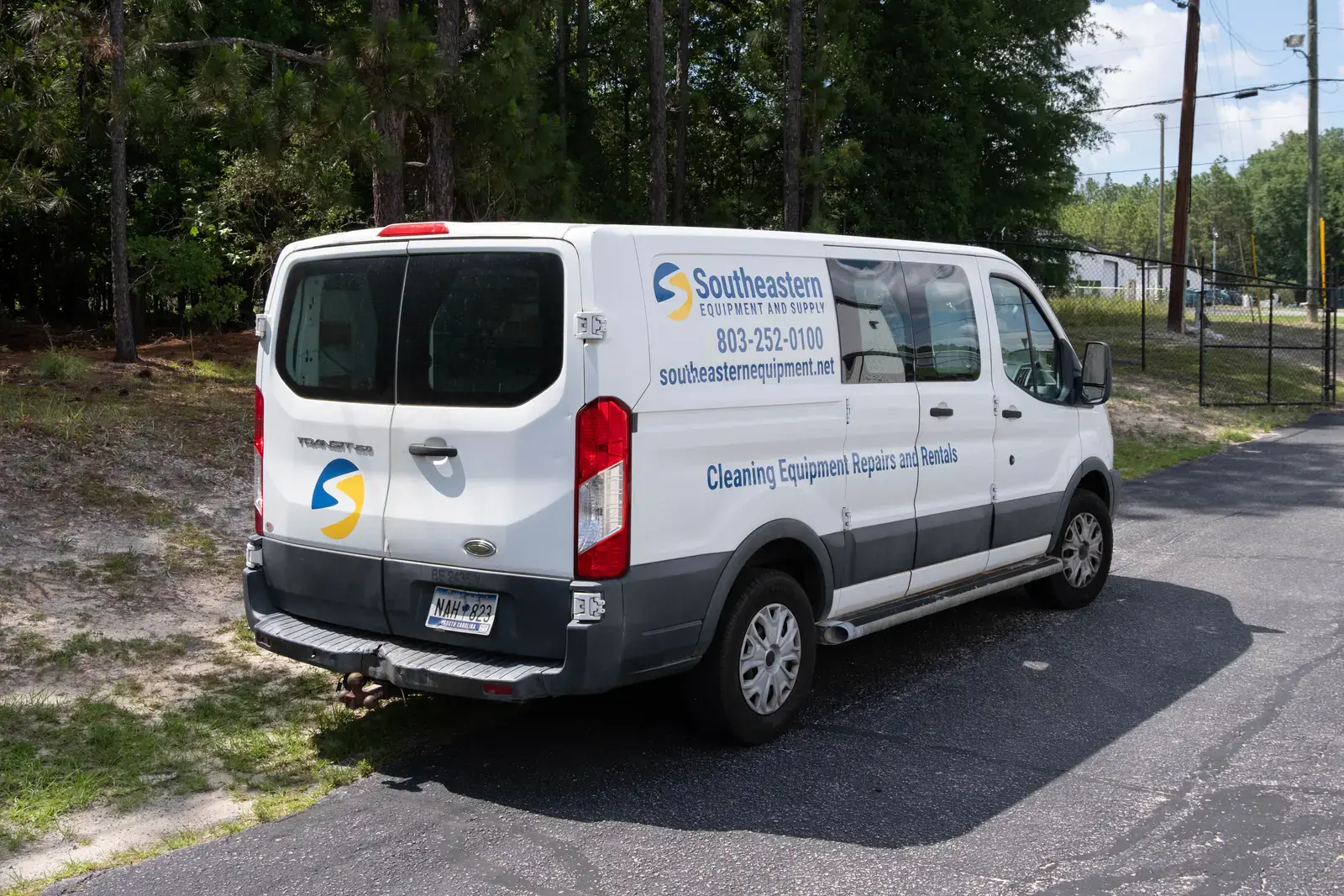 Rear of an SES service van
