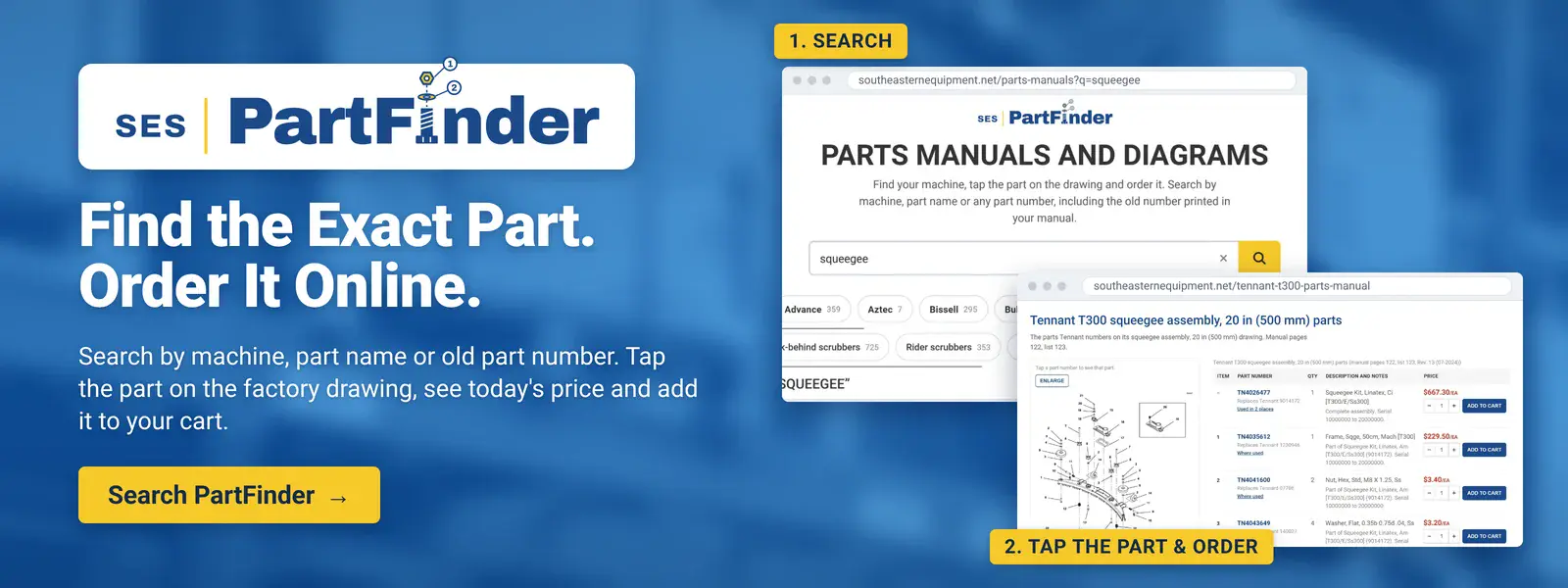 SES PartFinder: find the exact part and order it online